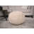 Bordeaux  Knitted Cotton Round Pouf, Beige-789777761