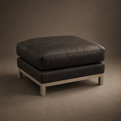 Repose-pieds 100% cuir Monterrey Lavish, fabriqué sur commande