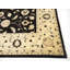 Tapis noir traditionnel à motif floral noir fait à la main 9X12 Peshawar