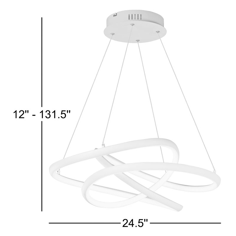 Peabody 1 - Light Matte White LED Unique/Statement Pendant