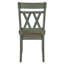 Ensemble de 2 chaises d'appoint modernes et classiques pour salle à manger, bicolore bleu sarcelle et gris délavé, structure en bois, dossier en X, supporte jusqu'à 113 kg, largeur d'assise 48 cm, finition antique, hauteur totale 100 cm