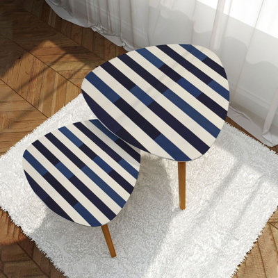 Ensemble de 2 tables basses gigognes Triangle