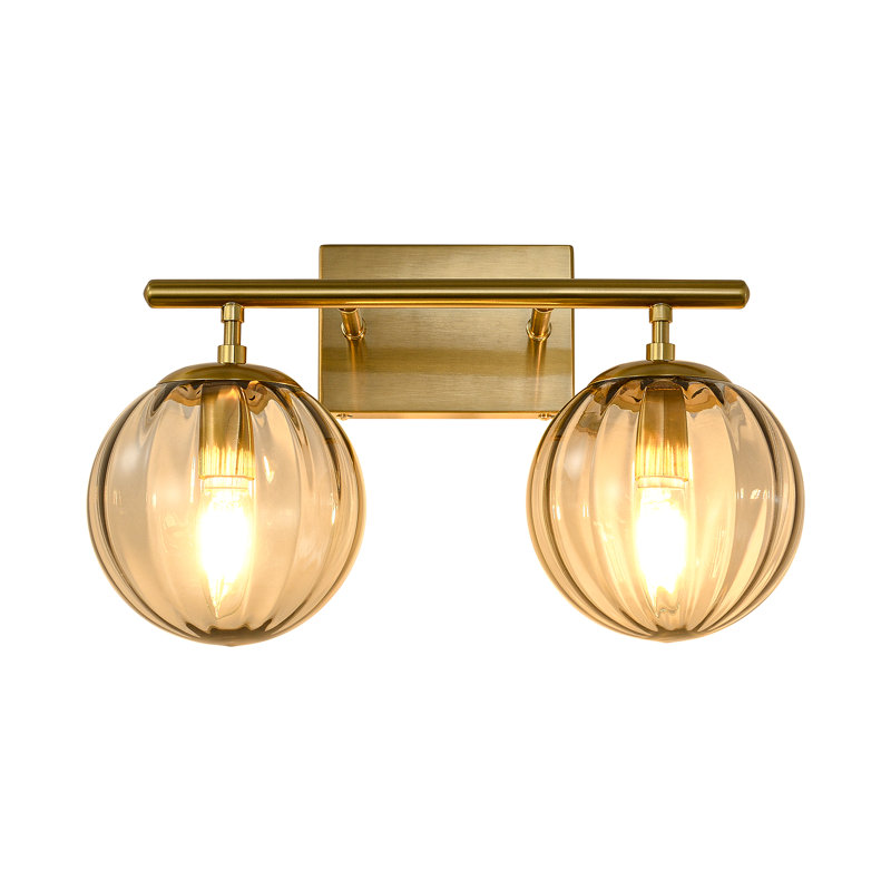 Dimmable Bathroom Vanity Lights With Clear Shade, 2 Lights