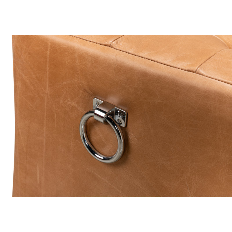 Beam Leather Bench