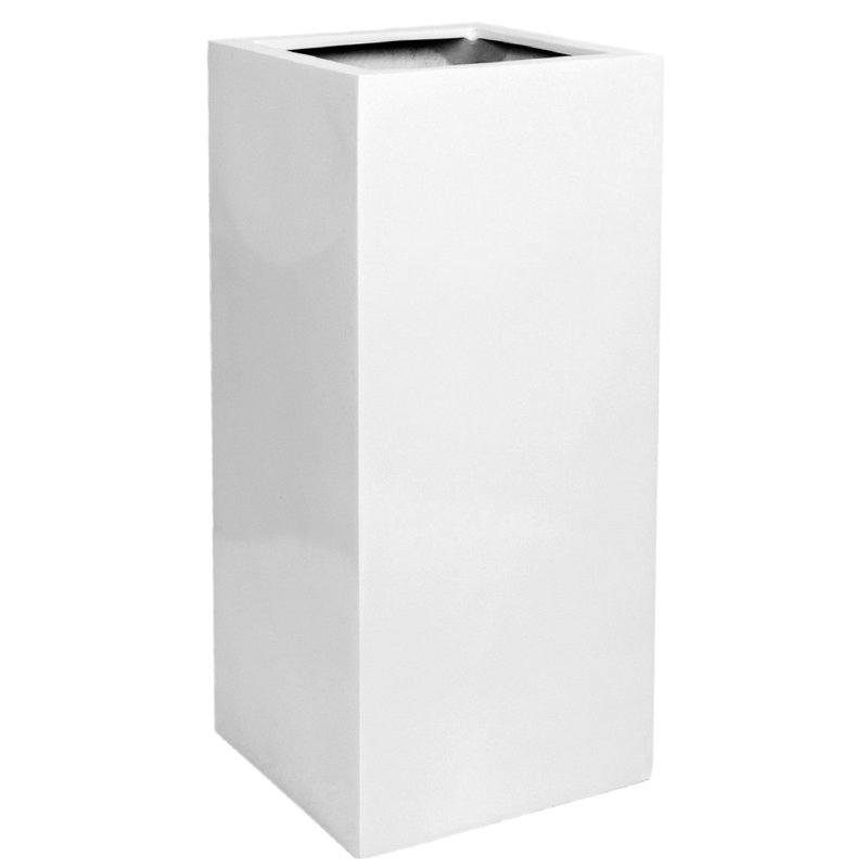 Boîte à fleurs en pierre Ahsir, H 11,8 po x l 11,8 po x P 23,6 po, Noir