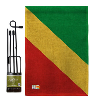 Double Sided 18.5'' H x 13'' W Polyester Flag Set