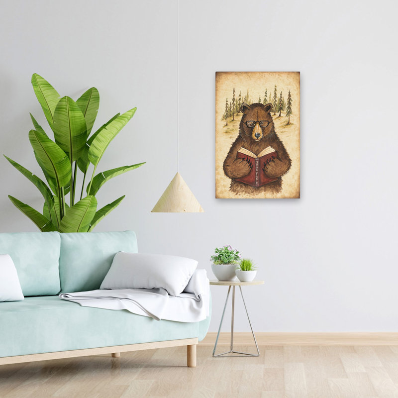 «Bear Facts - Contemporary Bear Animal», art de lecture, H 24 po x l 16 po