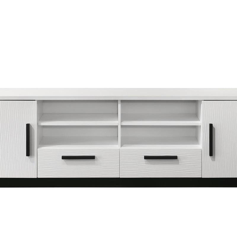 Meuble télé avec tiroirs 70,5 po Reine Blanc