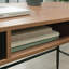 Bureau en L, finition brune