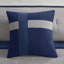 Grand édredon 7 pièces en faux suède bleu - lavable à la machine comprenant un édredon, des taies décoratives, des coussins décoratifs et une jupe de lit-124314940