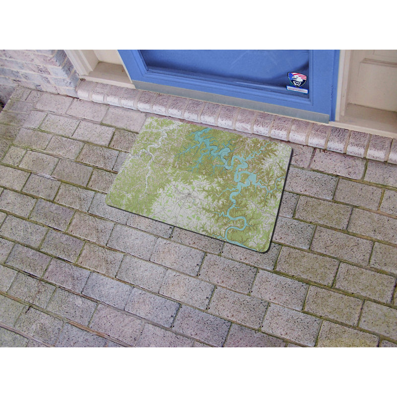 Tapis d'entrée antidérapant 50 po x 30 po Center Hill Lake