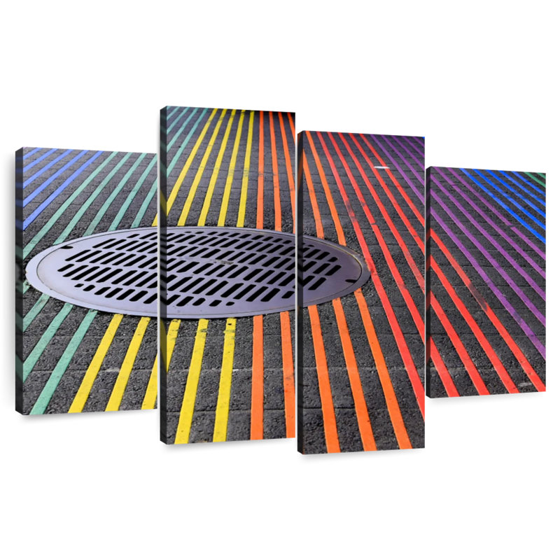 Sireci Castro District Rainbow Crosswalk, 48" H x 75" W