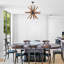 Lustre sphérique à 8 lumières avec détails en fer forgé de style spoutnik Rachael-763166303-763166289