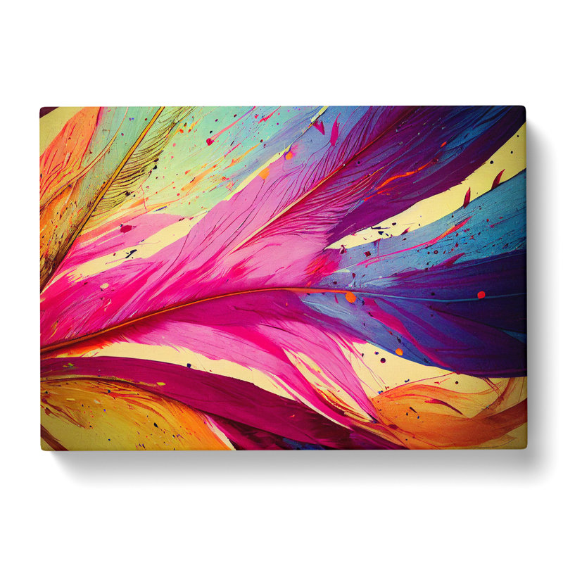 Bird Feather Splash Vol.1 - Wrapped Canvas, 35cm H x 50cm W x 3cm D
