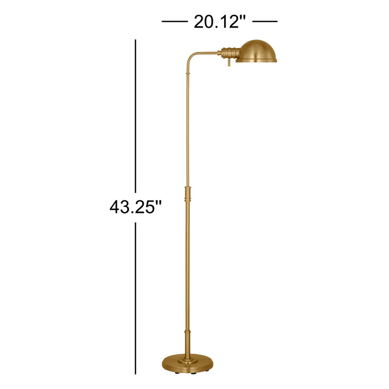 Belmont Task Floor Lamp, Burnished Brass