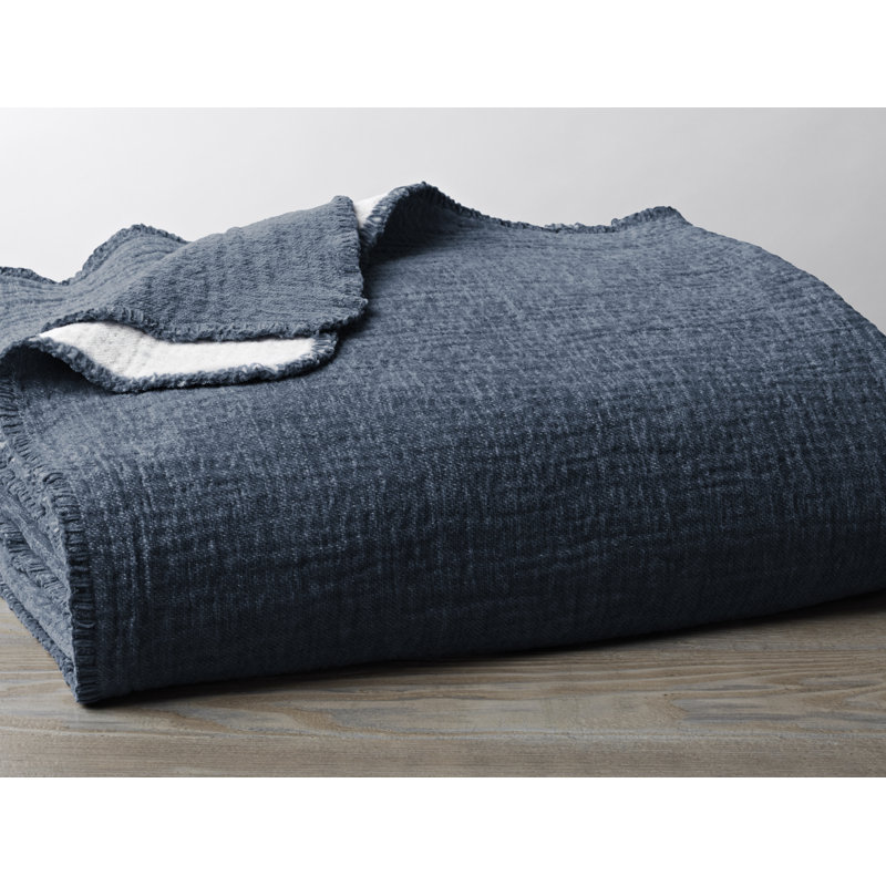 King Size Stone Organic Cotton Reversible Blanket