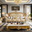European Style Leather Sofa 121.3'' Leather Sofa