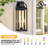 2-Light 19" Outdoor Wall Lantern, Modern Farmhouse Exterior Sconce-1815180448-1815180455
