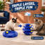 Ce tapis de jeu interactif pour 3 chats et chatons d'intérieur s'ennuie avec 3 couches de boule de roulement, une tour et une plume.