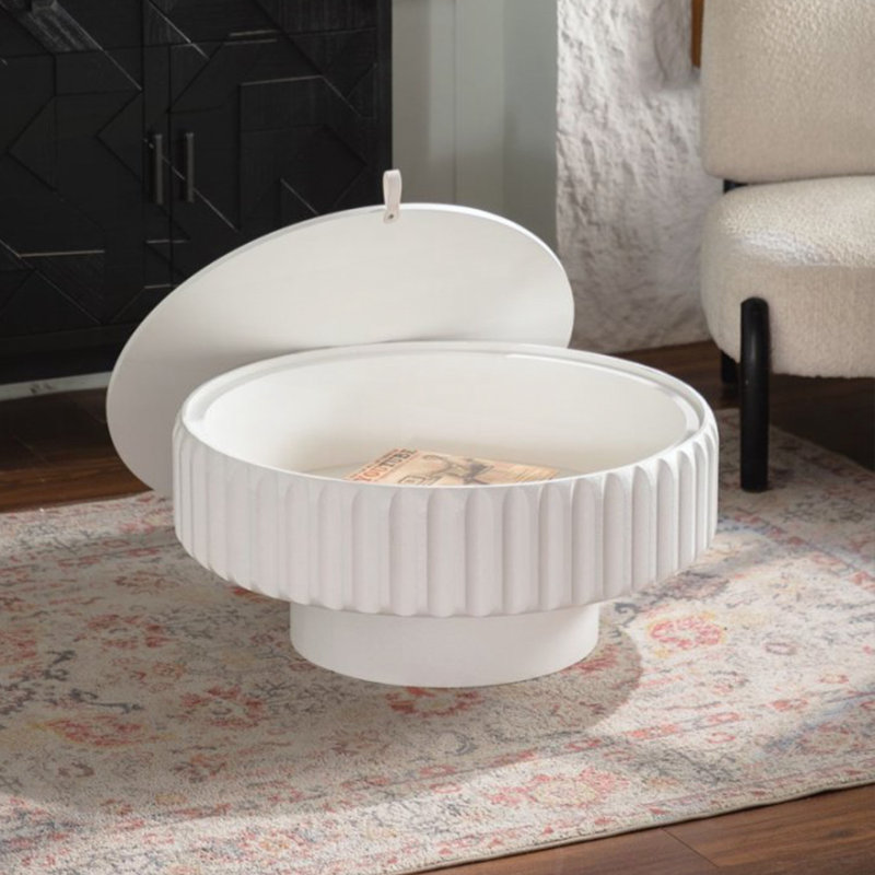 Table de rangement ronde cannelée