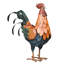 Statue de coq doré Amarilda Rosalind Wheeler