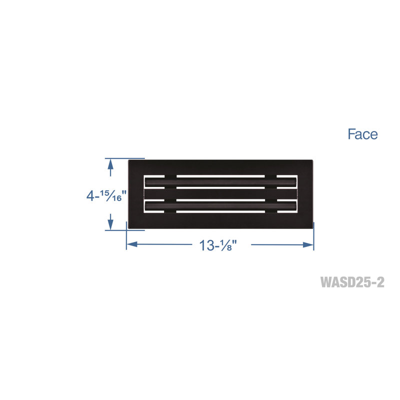Diffuseur à fente linéaire Flo Matrix 10 x 4 noir mat, 15,5 po x 4 po