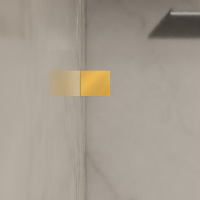 Pince carrée à panneau fixe avec petit pied Brixwell SFPC037BR, Laiton poli, Oui