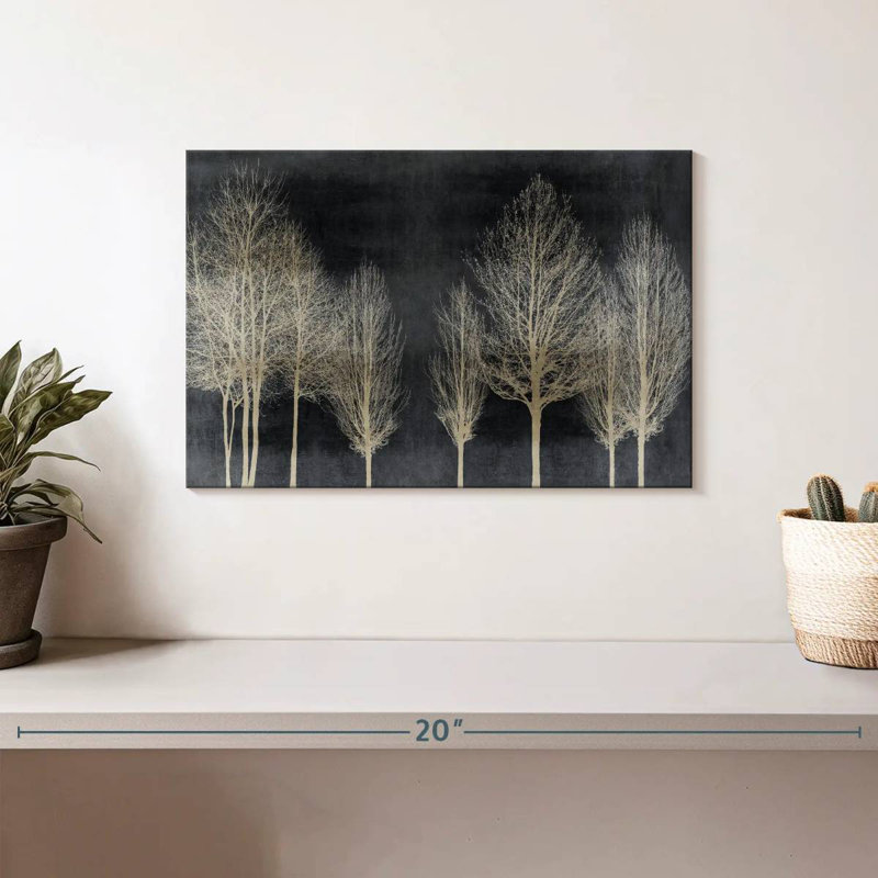 Harnek Trees On Dark Gray, 8" H x 12" W