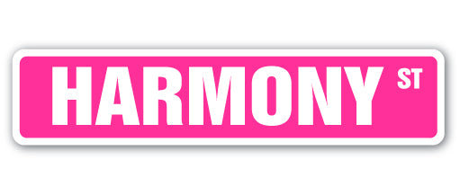 Plaque de rue Harmony en plastique robuste 7 po x 30 po