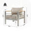 Fauteuil club d'extérieur en aluminium