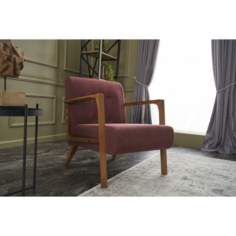 Fauteuil Hochstetler, 100 % polyester vin rouge