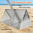 Stainless Steel Beach Sand Sifter, Beach Sand Shovel with Shell Basket, 133 cm Adjustable Sand Shovel with Three Piece Handle 20×40 cm Basket, Sand Shovel and Digging Tools Silver White