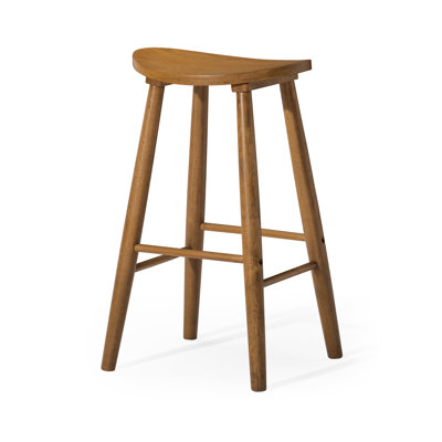 Maven Lane Luna Backless Wooden Kitchen Stool