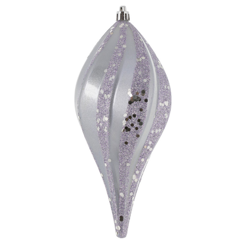 Ornement en forme de bonbon scintillant, Fuchsia, H 8 po x l 8 po x P 8 po