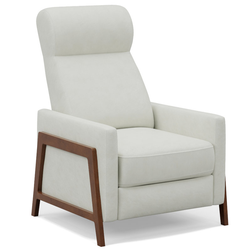 Lathan Recliner, Pearl Leather Match