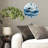 Wall Clock Decor for Home Room Art - 12'' Modern Glass Wall Clock