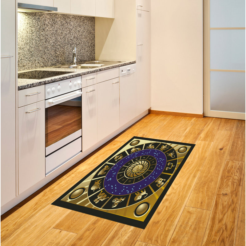Astrology High Density Long Fiber Poly Threads Decorative Area Rug Carpet, Rectangle 2'7" x 5'