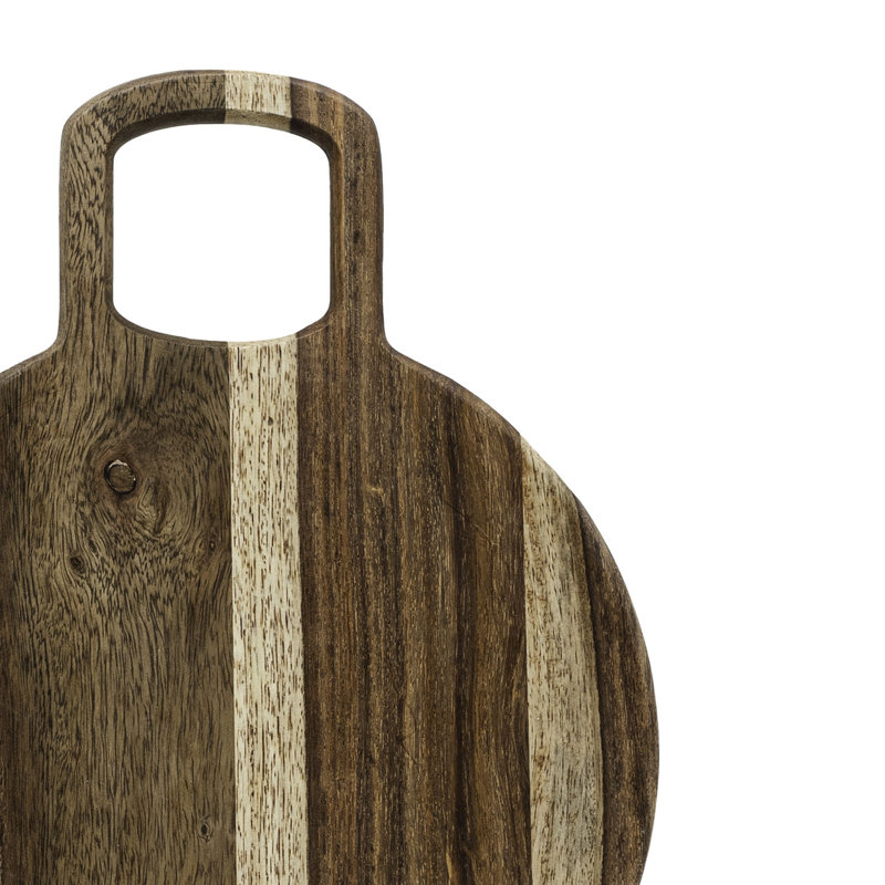 Foreside Home & Garden Round Cutting Board Natural Sheesham Wood