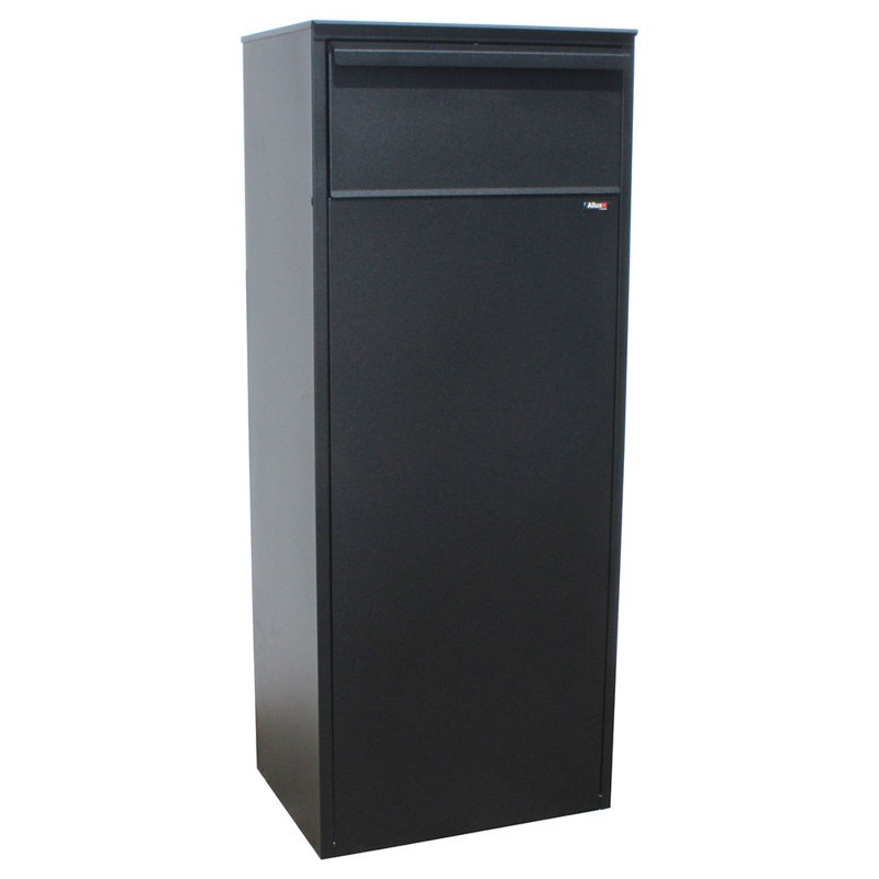 Black Steel Lockable Freestanding Mail and Parcel Box
