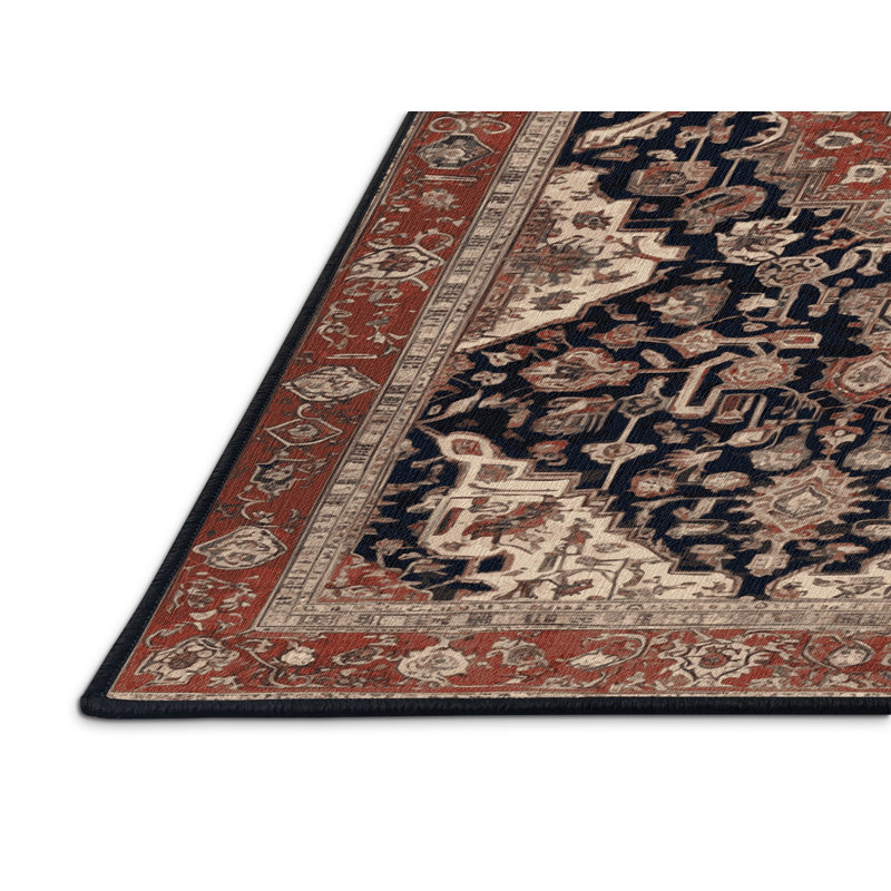 Tapis brun lavable à la machine, Rectangulaire 7 pi x 10 pi