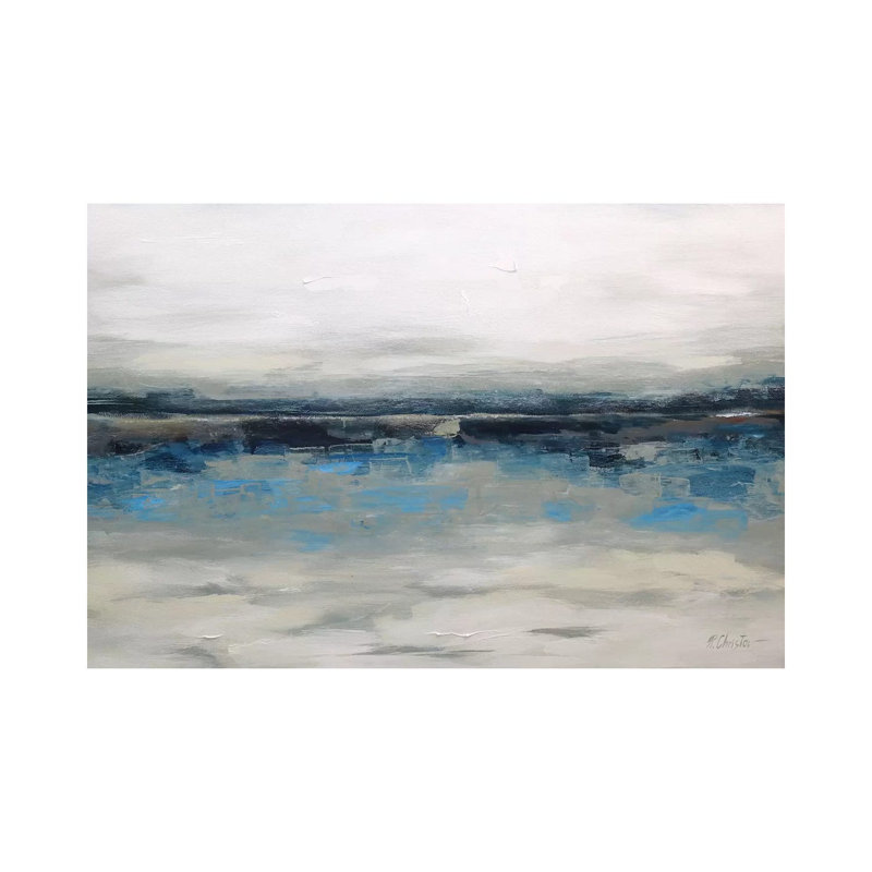 Abstract Seascape XXVI by Radiana Christova - Wrapped Canvas Painting, 30.48 cm H x 45.72 cm W