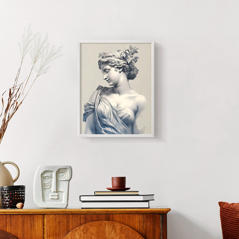 WOMEN Series I - Impression encadrée de qualité supérieure - Prêt à accrocher - Aucun clou requis, Blanc, H 11 po x l 9 po