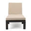 Chaise longue avec coussin moelleux et dossier réglable