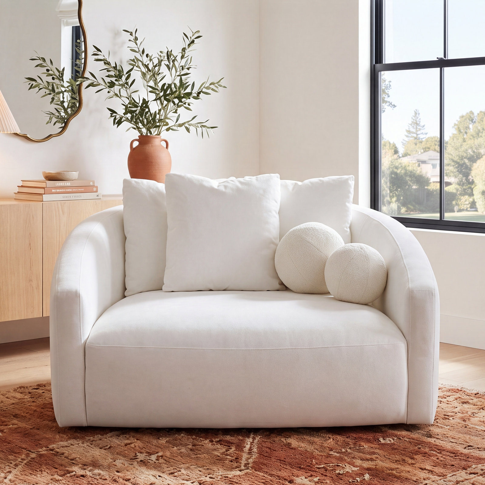  Gemma Linen Barrel Chair