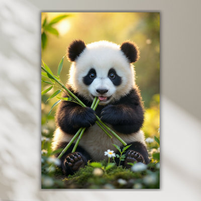 Art mural en verre trempé Panda