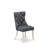 Dallas Parson Kitchen Chairs, Button Tufted Back with Nailhead Trim, Platinum Gray Polyester Fabric Upholstered Dining Chairs, Set of 2, Linen White-1233070010