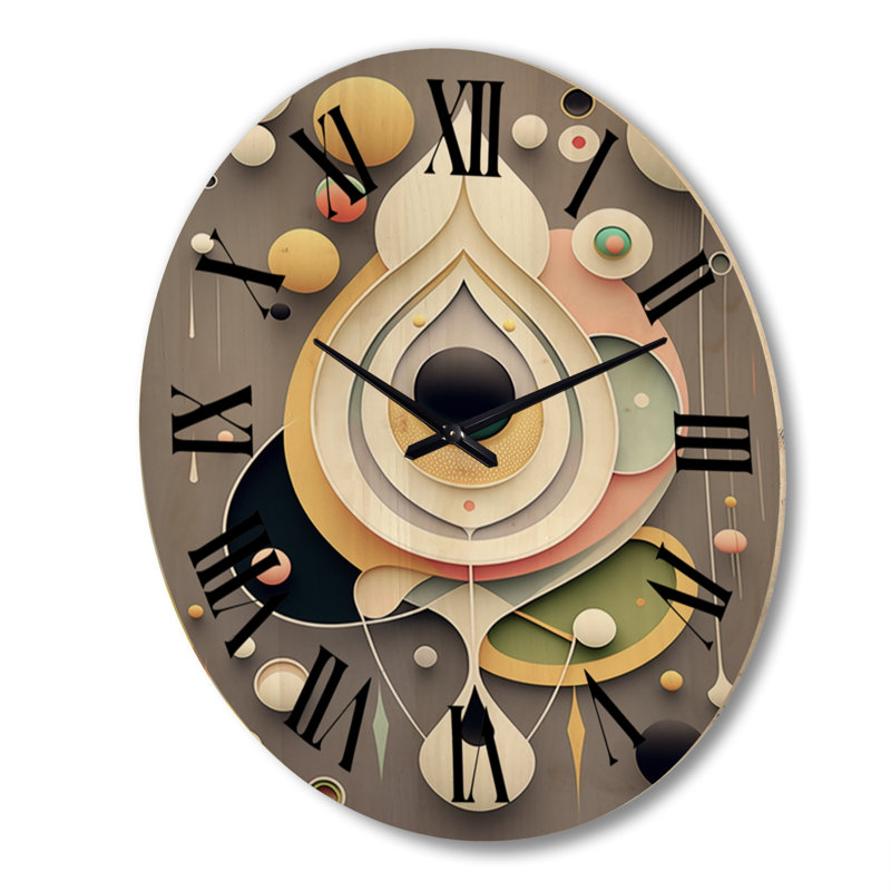 Horloge murale géométrique rétro, Très grand