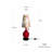 Red Ceramic Floral Shade Mini Table Lamp