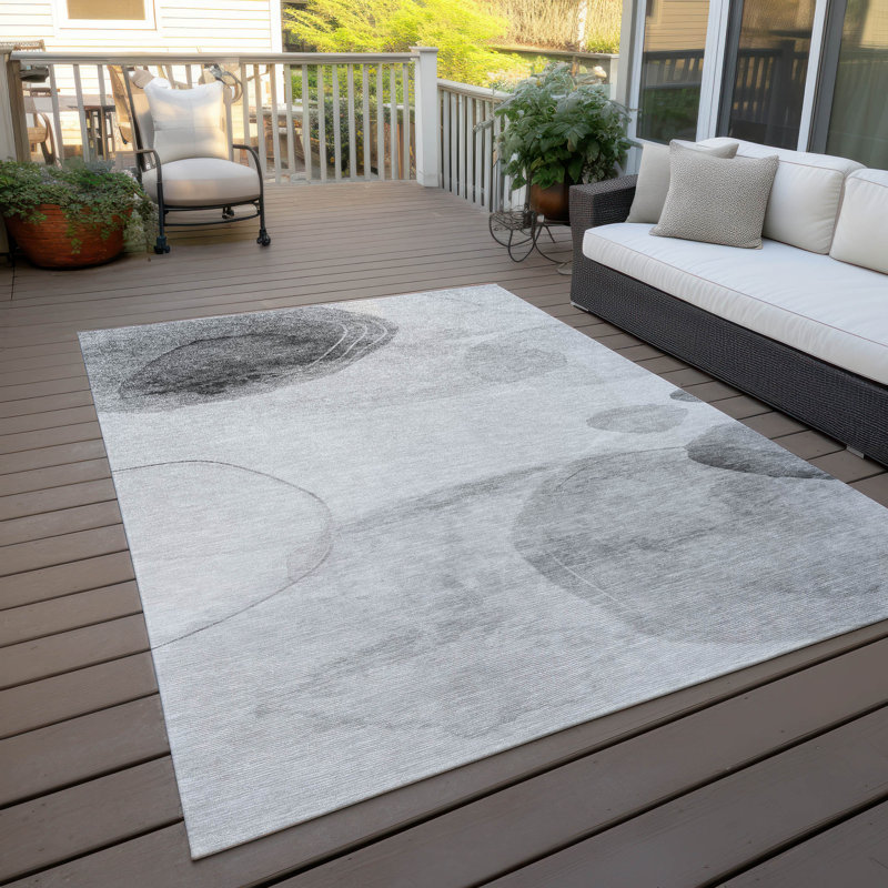 Tapis intérieur / extérieur Jabdiel, Rectangle 5 pi x 7 pi 6 po