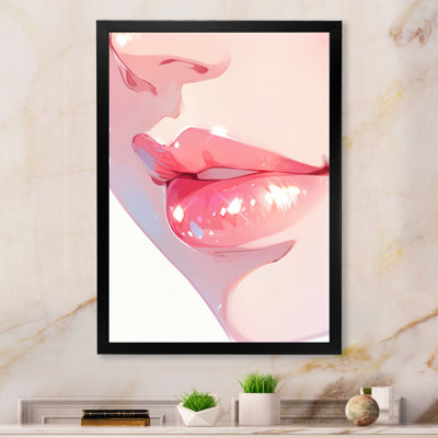 «Pink Pastel Pout Lips» sur toile